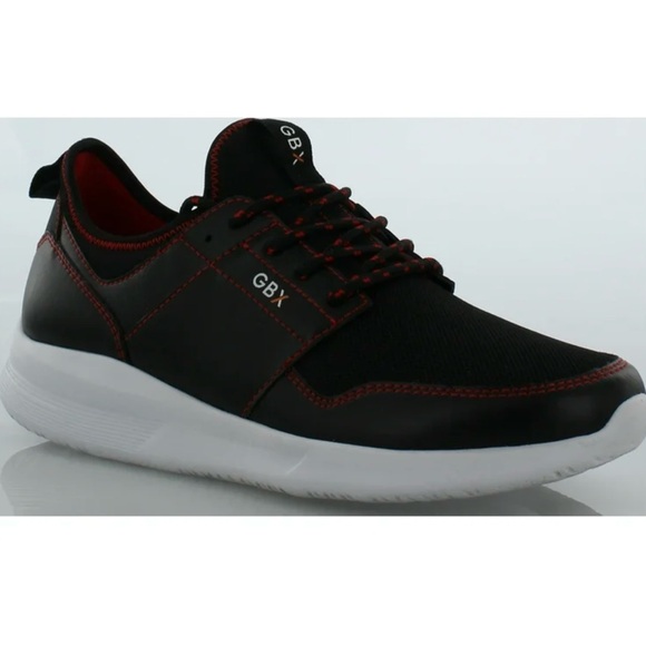 GBX Pace Casual Fashion & Athletic Mesh Running Sneakers for Men Black/Red 10 - Picture 1 of 5